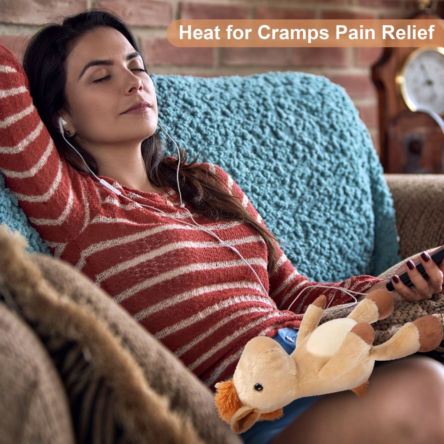 Horse stuffed animal heating pad