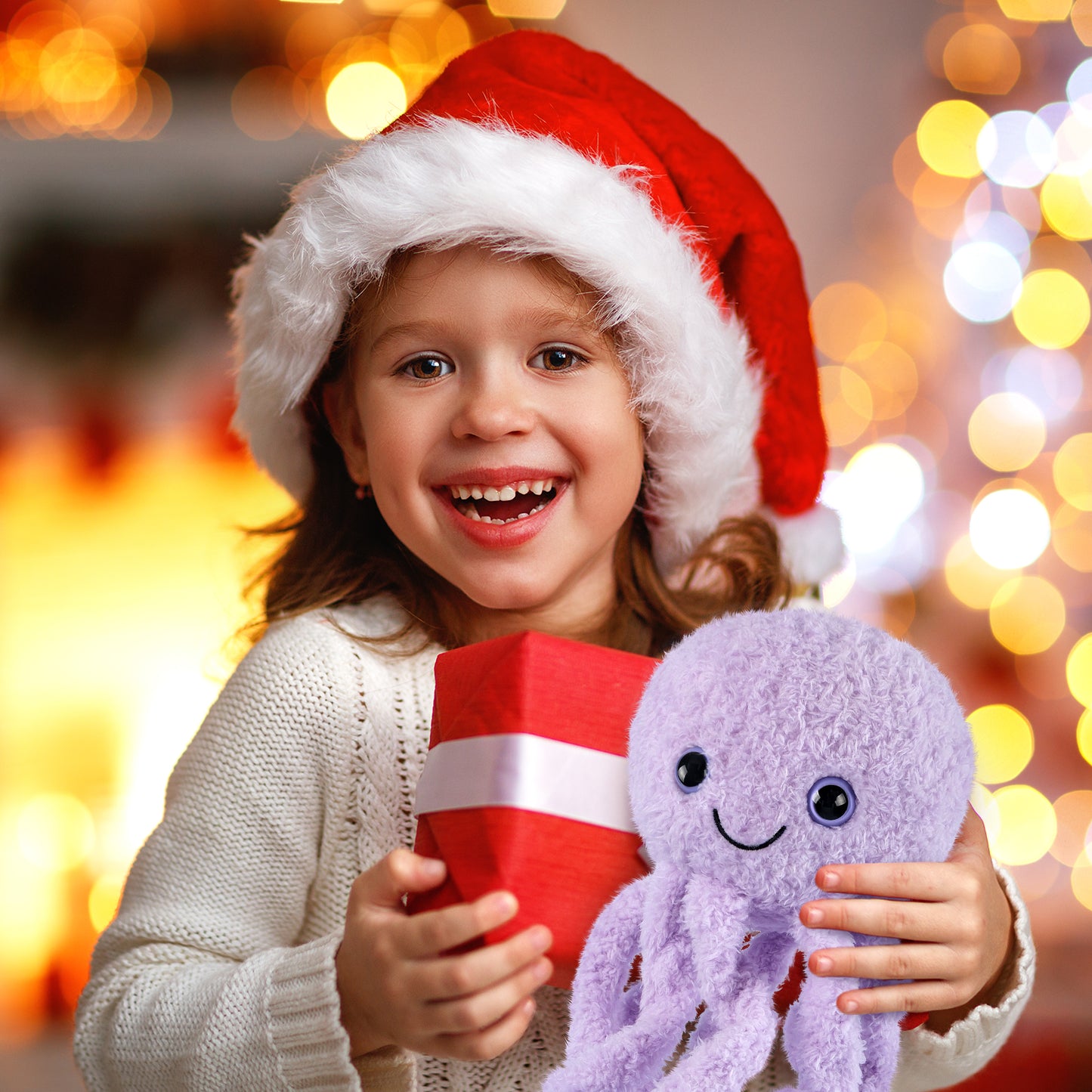 Microwavable & Coolable Octopus Plush, Lavender Octopus Stuffed Animals, Microwave Heating Pad Stuffed Animals for Cramps & Pain