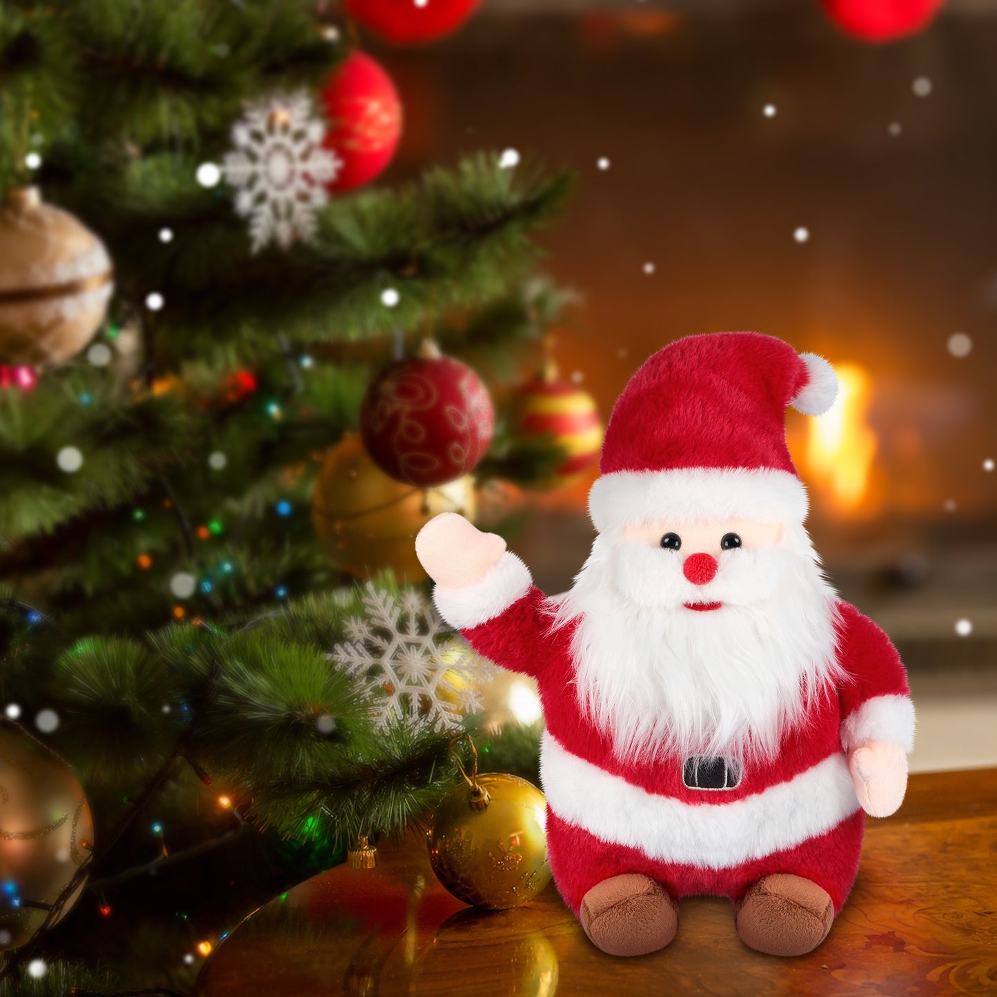 Heatable & Coolable Christmas Toys Santa Claus Plush, Microwave Heating Pad for Period Cramps