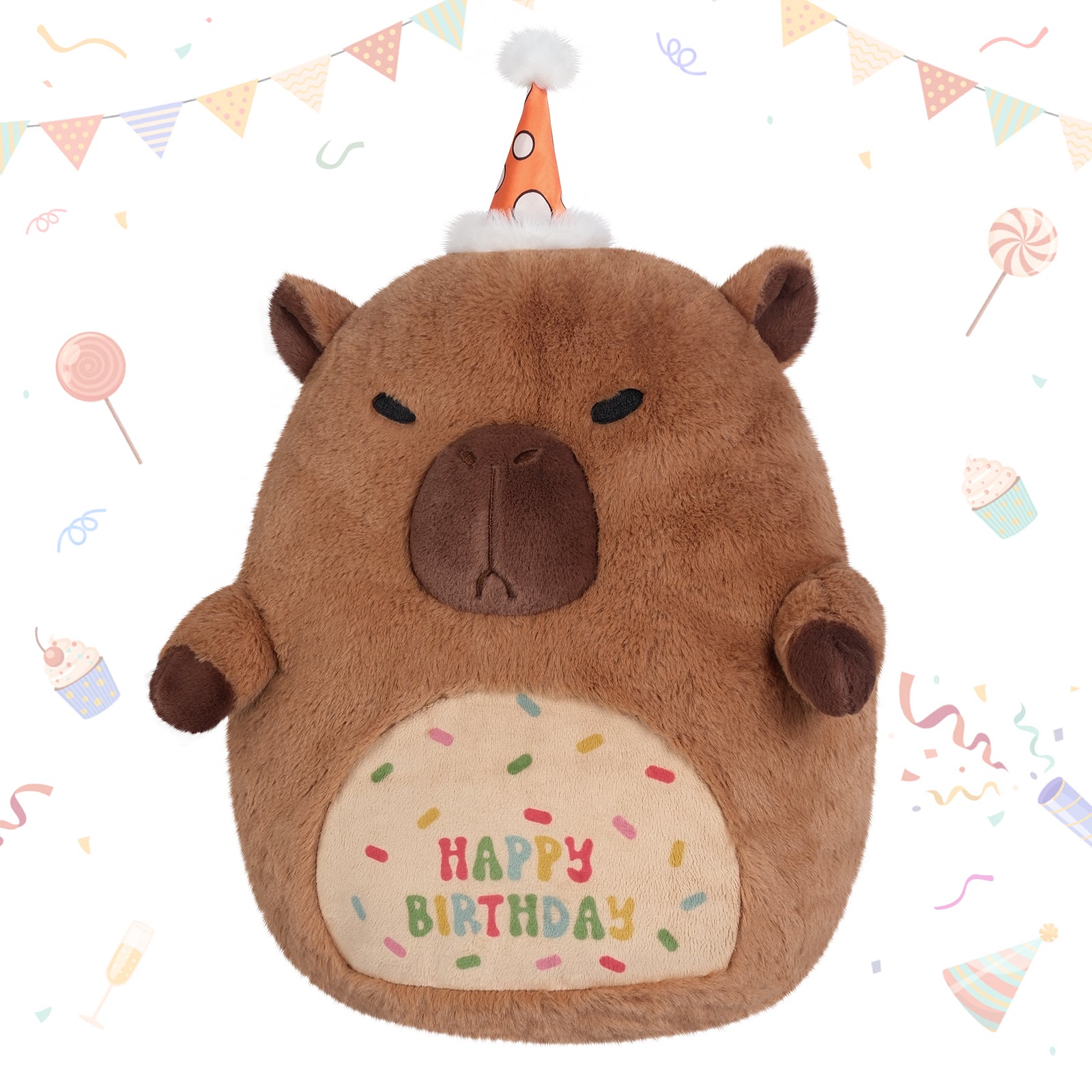 17 Happy Birthday Capybara Plush Pillows Squish Capybara Stuffed Ani Suzzipals