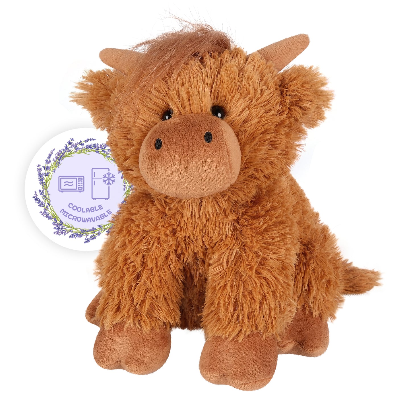 Suzzipals highland cow stuffed animal heating pad
