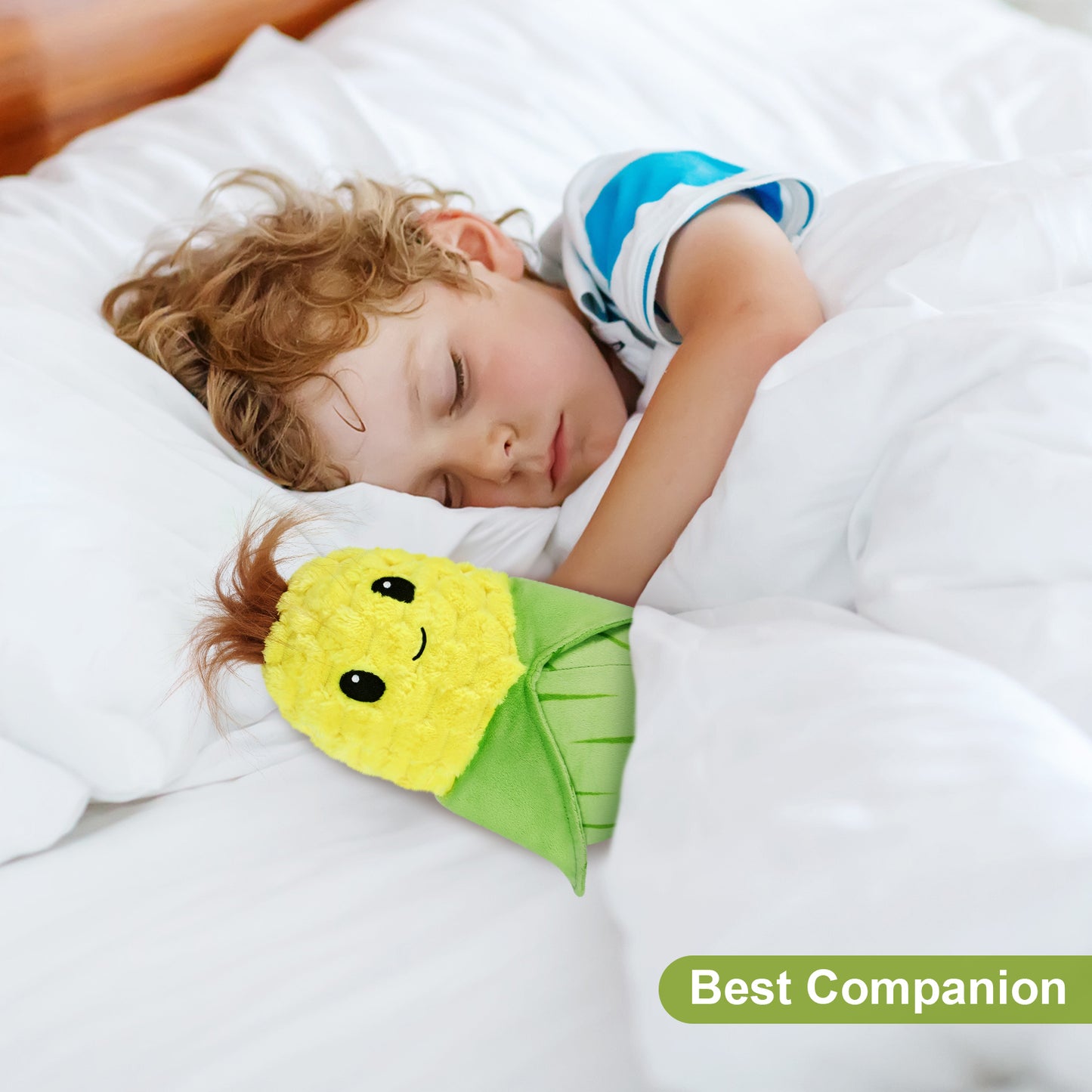 Suzzipals Heatable & Coolable Corn Heating Pad Microwavable Stuffed Animals, Cute Plushies Heating Pad for Cramps Pain Relief