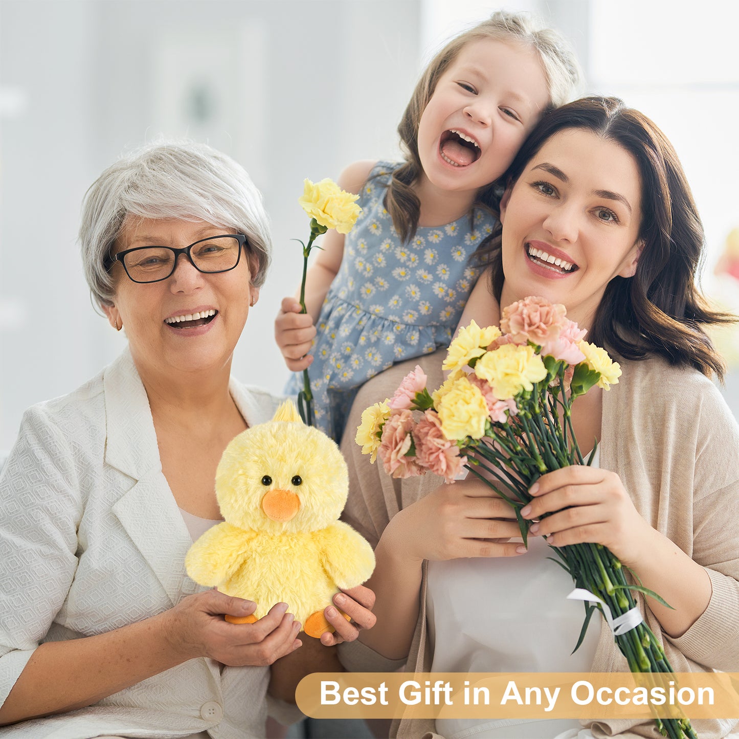 Suzzipals Heatable & Coolable Little Chick Stuffed Animals, Cute Heating Pad Microwavable Stuffed Animal for Cramps