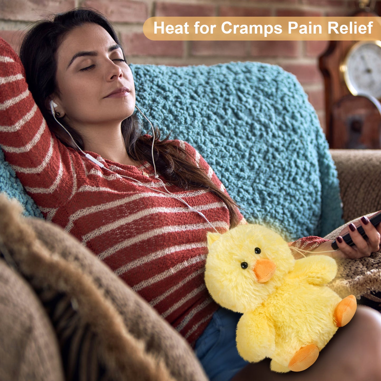 Suzzipals Heatable & Coolable Little Chick Stuffed Animals, Cute Heating Pad Microwavable Stuffed Animal for Cramps