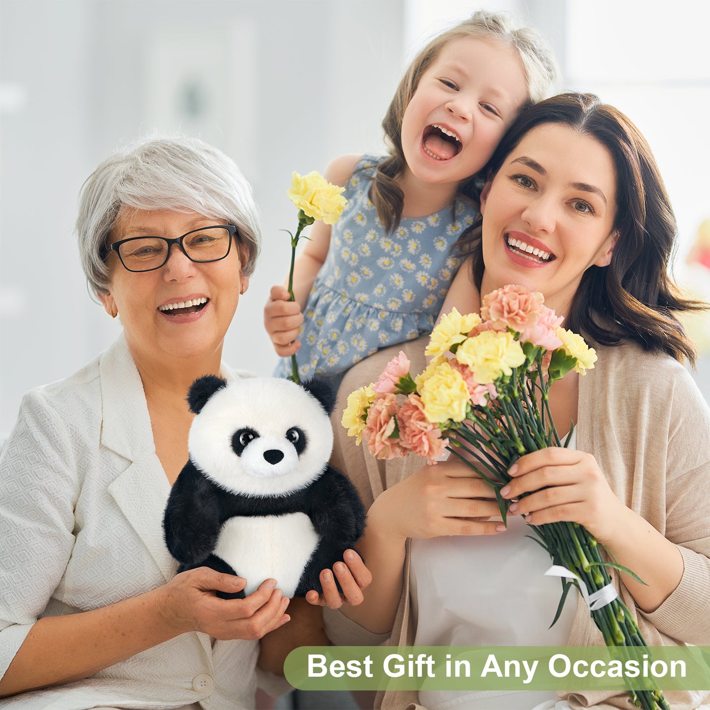 Heatable & Coolable Panda Stuffed Animal, Microwavable Heating Pads for Cramps & Pain, Stuffed Panda Plush for Companion