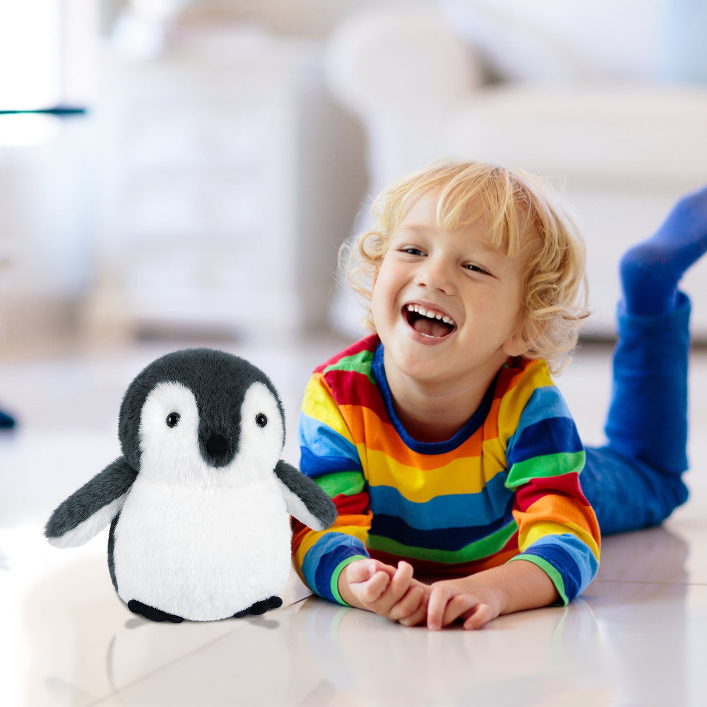 Suzzipals Heatable & Coolable Stuffed Penguin Plush, Penguin Stuffed Animal Microwavable Heating Pad for Period Cramps & Pain Relief