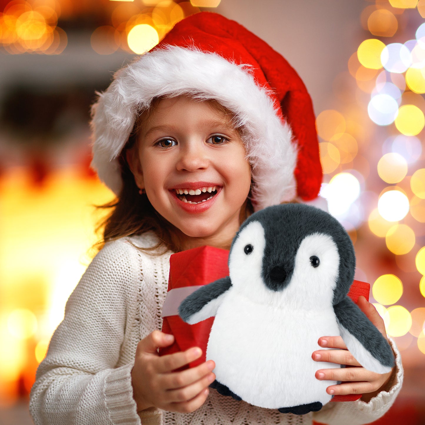 Suzzipals Heatable & Coolable Stuffed Penguin Plush, Penguin Stuffed Animal Microwavable Heating Pad for Period Cramps & Pain Relief