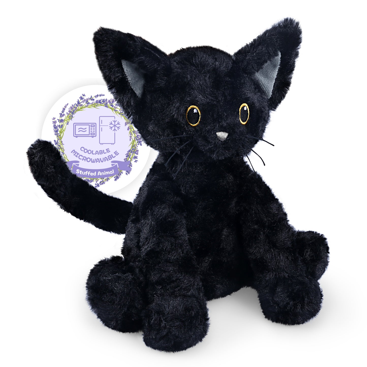 SuzziPals Coolable & Heatable Cat Stuffed Animals,Microwavable Stuffed Animal Heating Pad for Period Cramps