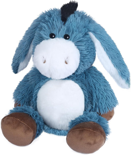 SuzziPals Heatable & Coolable Donkey Stuffed Animals,Microwavable Stuffed Animal Heating Pads for Carmps & Pain, Lavender Scent Donkey Plush for Anxiety, Donkey Plushies Gift for Kids & Aldults