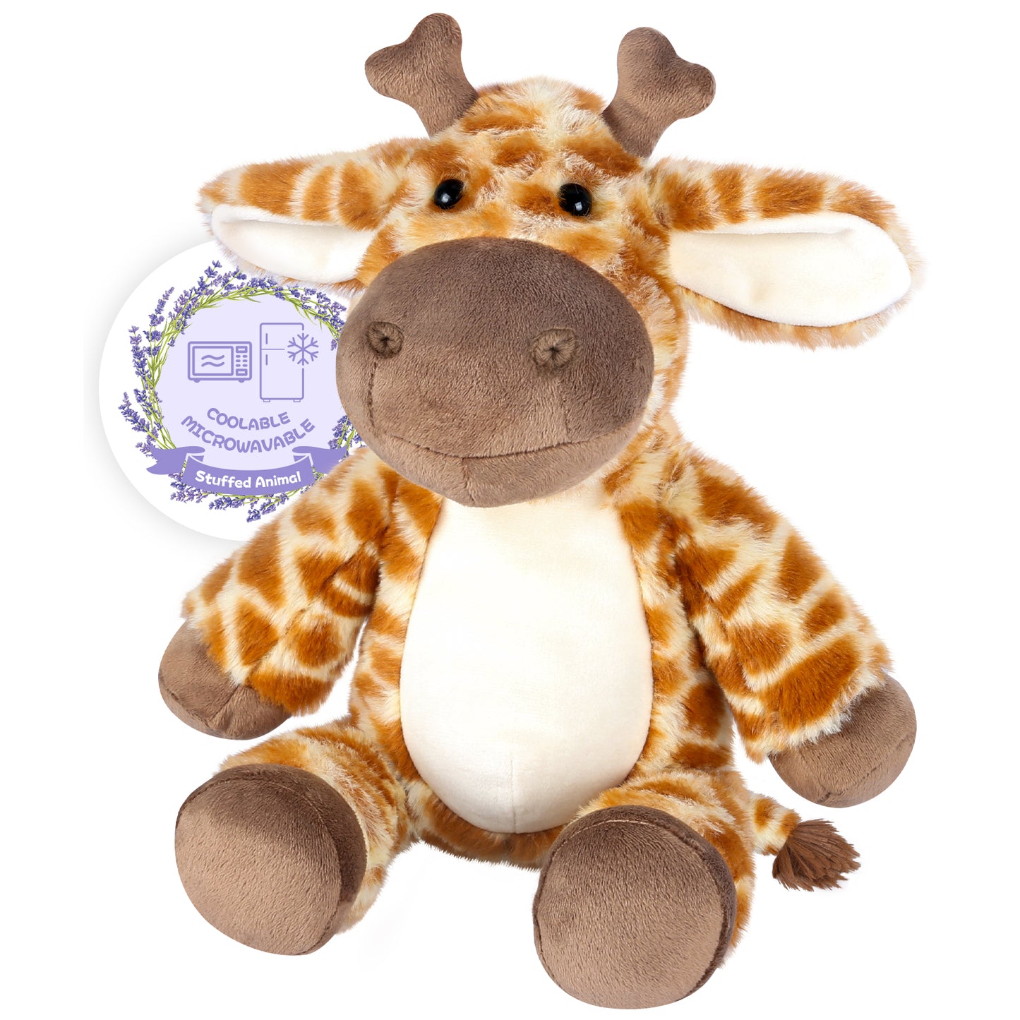SuzziPals Heatable & Coolable Giraffe Stuffed Animals,Microwavable Stuffed Animal Heating Pads for Cramps & Pain