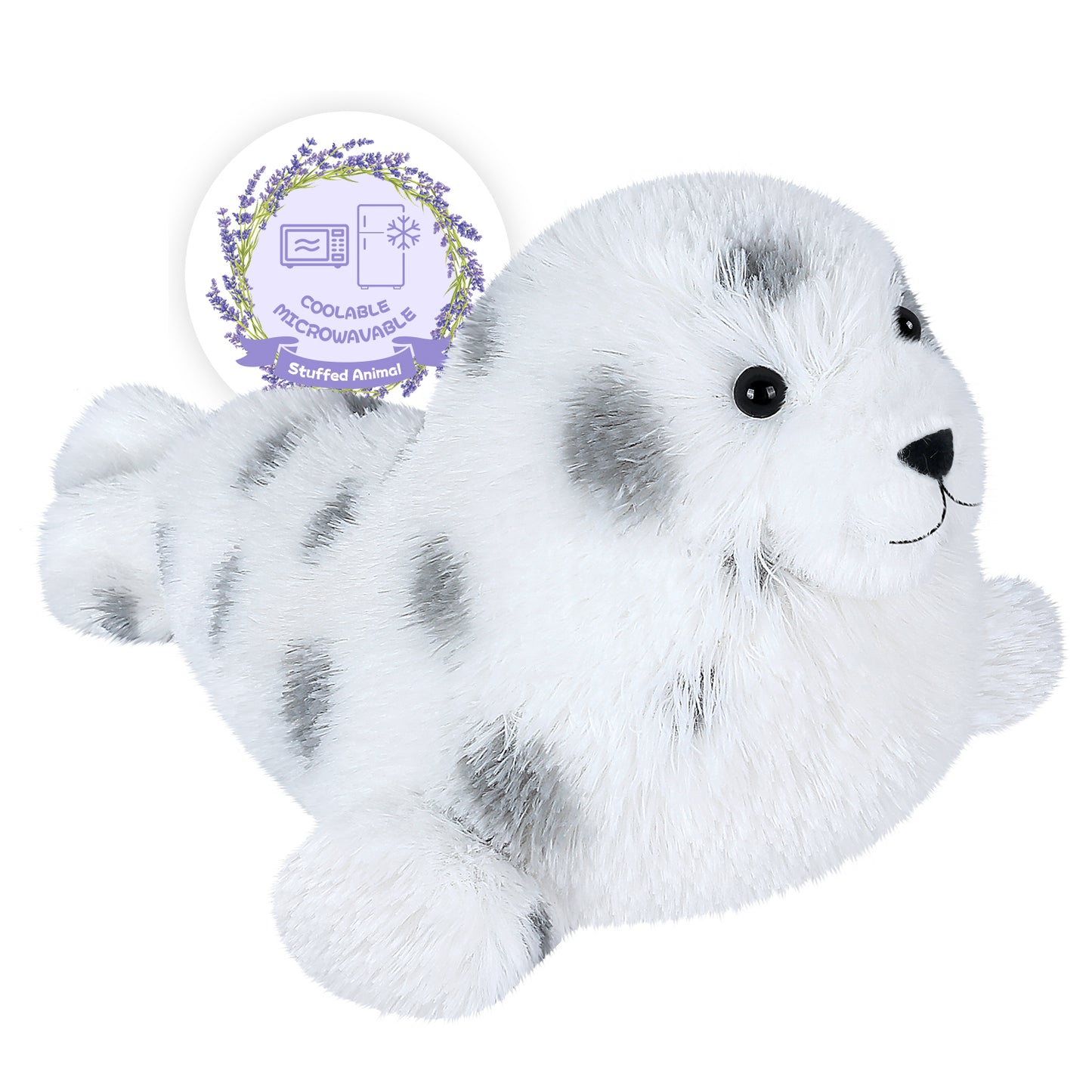 SuzziPals Heatable & Coolable Seal Stuffed Animals,Microwavable Stuffed Animal Heating Pads for Cramps & Pain