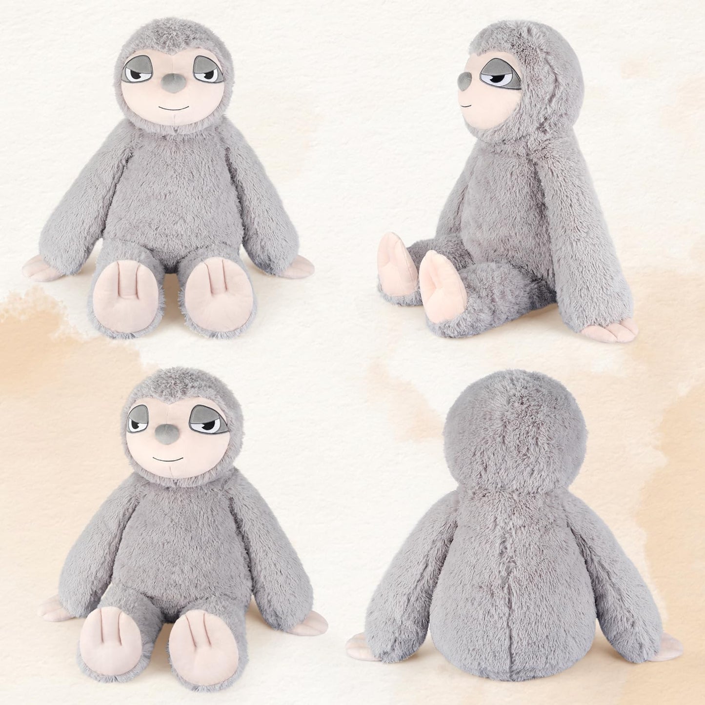 SuzziPals Huge Sloth Stuffed Animal 30", Jumbo Soft Sloth Stuffed Animals, Big Plushies for Stress Relief & Sleep Aid, Cuddly Giant Plush Gifts for Kids Adults