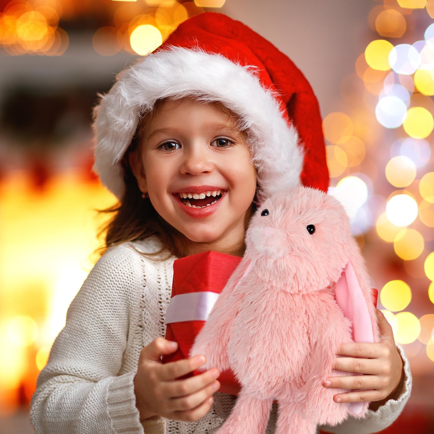 SuzziPals Heatable & Coolable Pink Bunny Stuffed Animal Heating Pad for Soothing & Relaxation, Lavender Pink Bunny Plush for Discomfort, Rabbit Stuffed Animals for Kids, Bunny Plushies Gifts