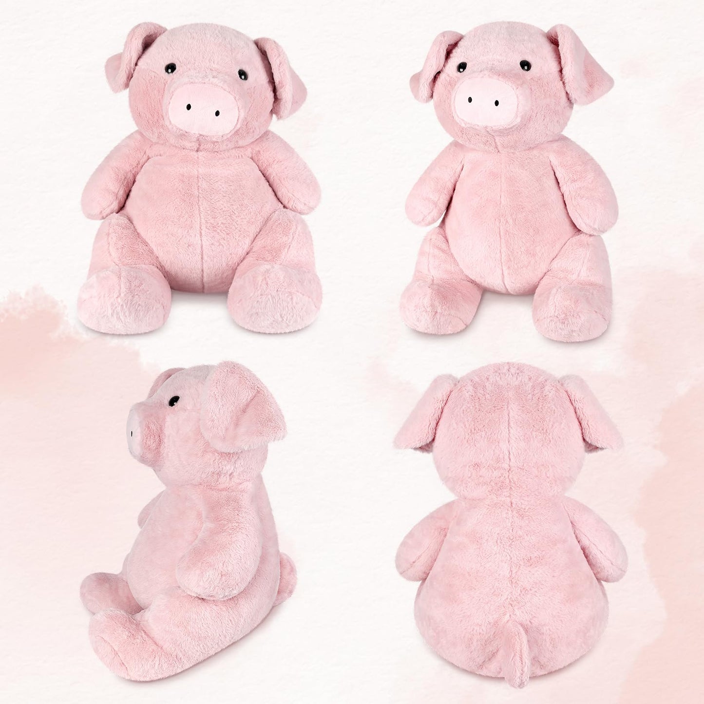 SuzziPals Giant Pink Pig Stuffed Animal 30", Jumbo Soft Giant Stuffed Animal, Big Pigs Cute Plush Toys Hugging Pillow for Stress Relief & Sleep Aid, Huge Cuddly Pig Plush Gift for Kids Adults