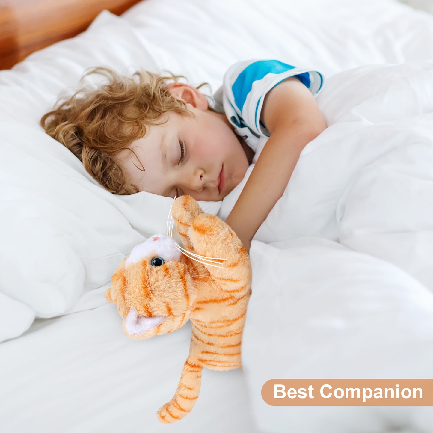 Heatable & Coolable Orange Cats Stuffed Animals, Microwave Heating Pad Animal for Cramps & Pain