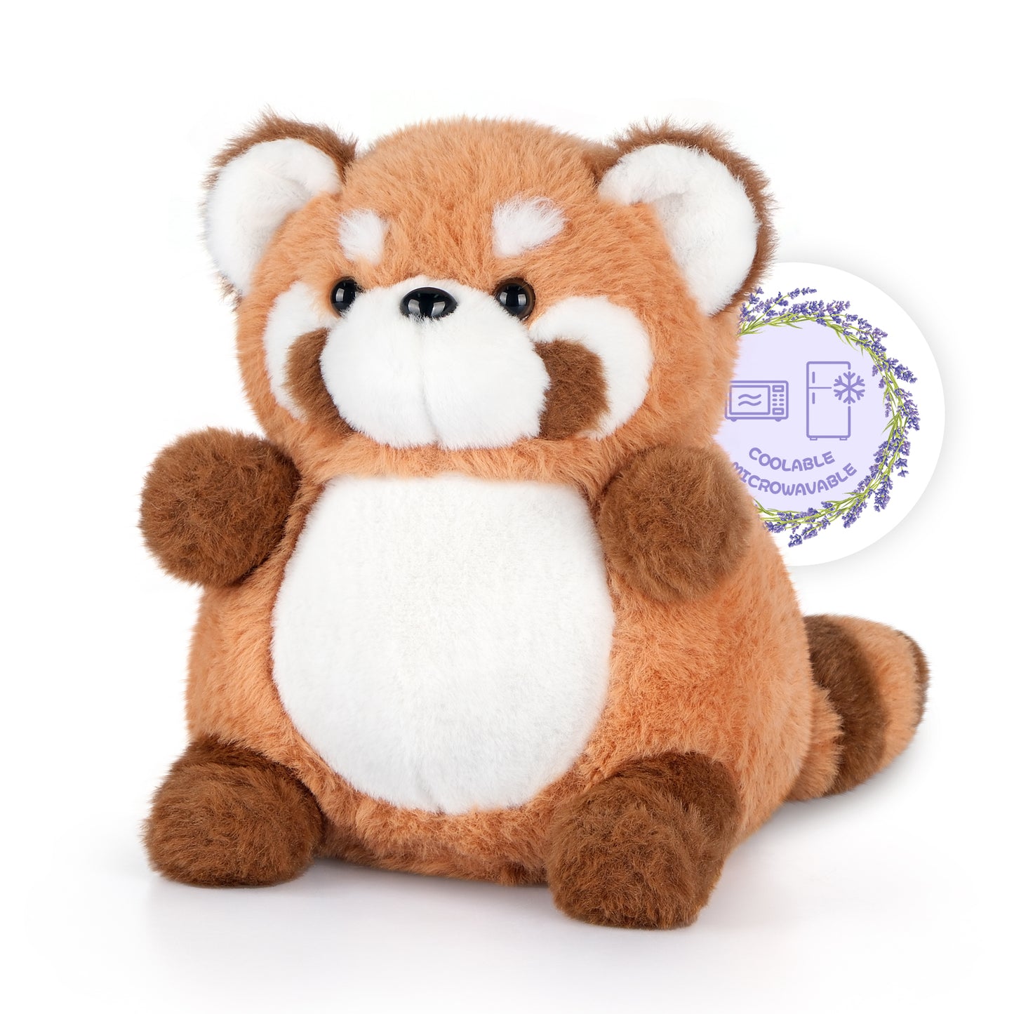 SuzziPals Heatable & Coolable Red Panda Stuffed Animal, Heating Pad Microwavable for Soothing & Relaxation, Lavender Scented Red Panda Plush Toy for Stress Relief, Red Pandas Gifts for Kids & Adults