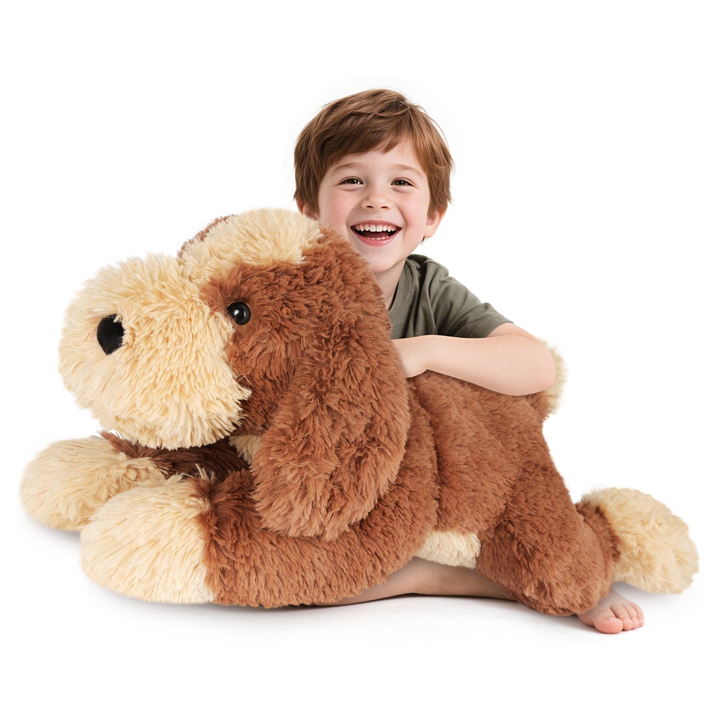 SuzziPals Big Dog Stuffed Animal 30", Jumbo Soft Giant Stuffed Animal Puppy, Giant Plush Toys for Stress Relief & Sleep Aid, Huge Cuddly Golden Retriever Cute Plushies Dog Gifts for Kids Adults