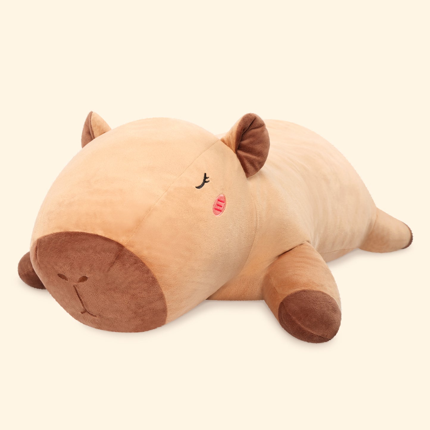 SuzziPals 43 inch Giant Capybara Plush, Lifelike Giant Stuffed Animal for Stress Relief & Companion, Extra Soft Plush Big Plushies Hugging Pillow, Jumbo Capybara Gifts for Kids Adults