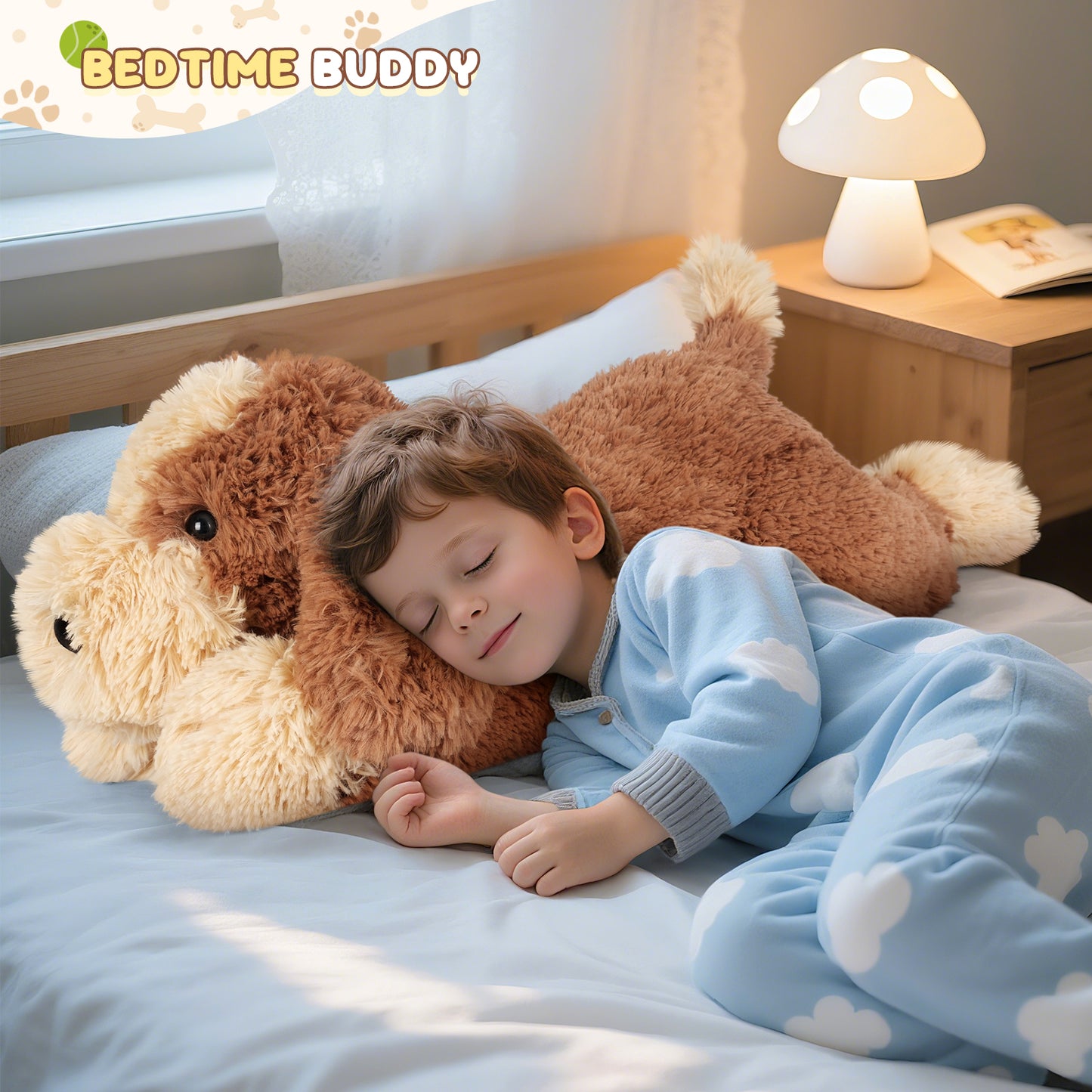SuzziPals Big Dog Stuffed Animal 30", Jumbo Soft Giant Stuffed Animal Puppy, Giant Plush Toys for Stress Relief & Sleep Aid, Huge Cuddly Golden Retriever Cute Plushies Dog Gifts for Kids Adults