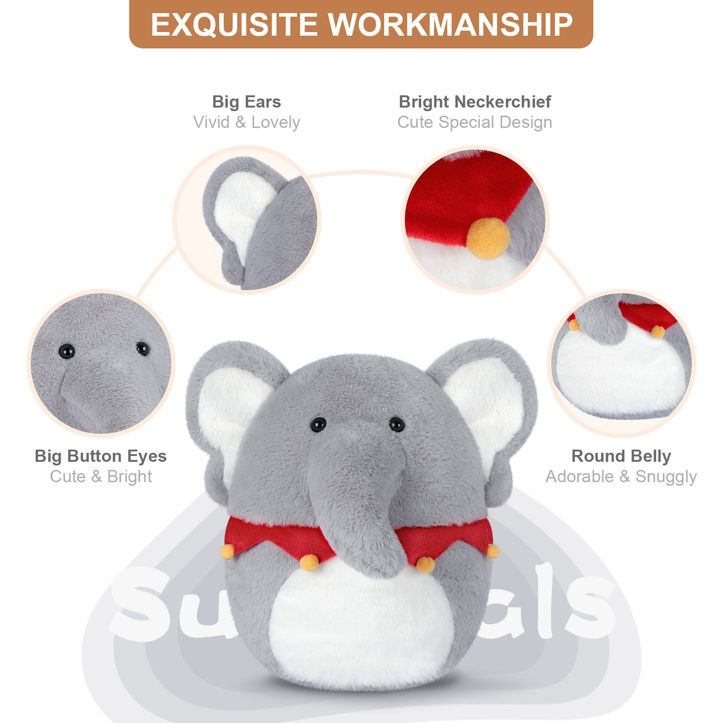 Elephant Plush Pillow