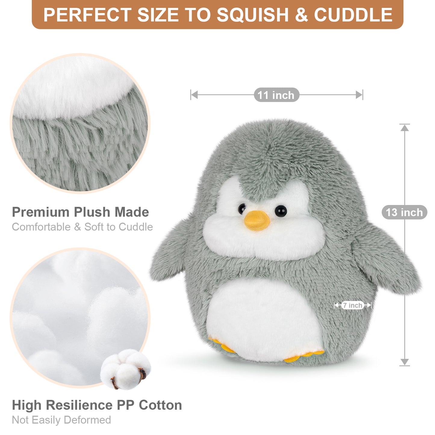 13 inch Penguin Plush Pillows, Cute Stuffed Animals Plush Toys