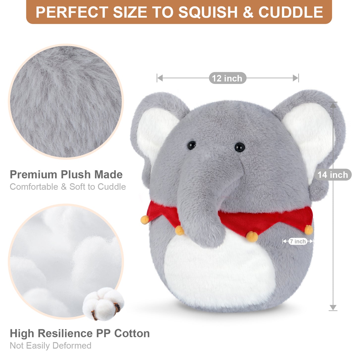 Elephant Plush Pillow