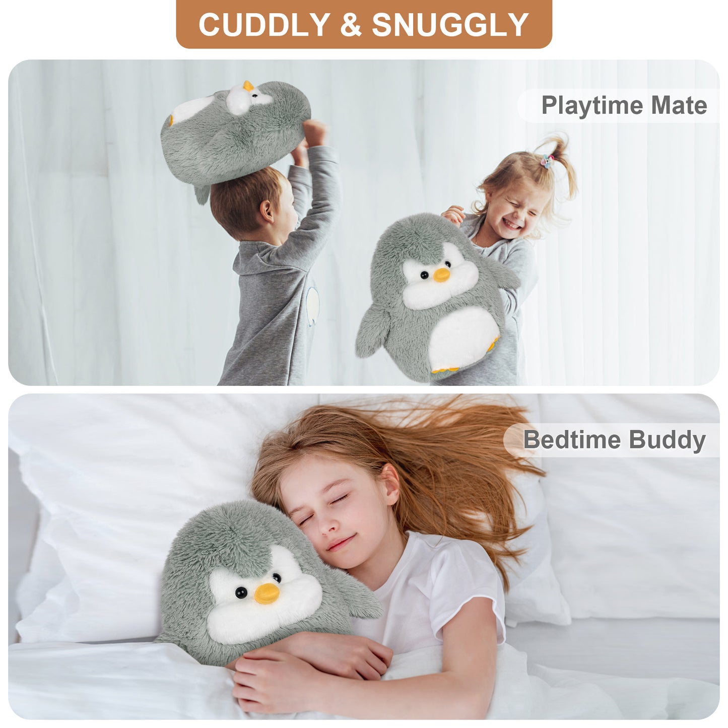 13 inch Penguin Plush Pillows, Cute Stuffed Animals Plush Toys