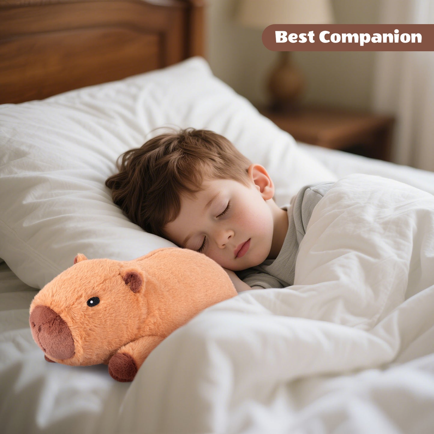 SuzziPals Heatable & Coolable Cute Capybara Plush, Microwave Heating Pad Stuffed Animals for Soothing & Relaxation, Stuffed Capibara Plush Toys for Stress Relief, Capybara Gifts for Girls & Boy