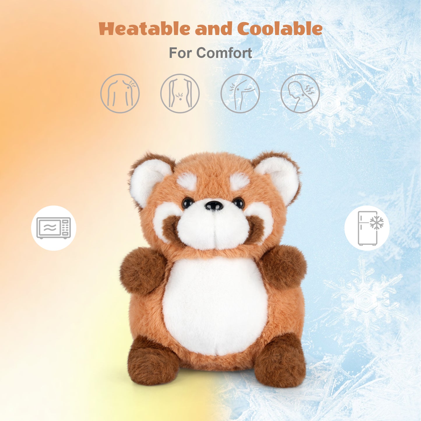 SuzziPals Heatable & Coolable Red Panda Stuffed Animal, Heating Pad Microwavable for Soothing & Relaxation, Lavender Scented Red Panda Plush Toy for Stress Relief, Red Pandas Gifts for Kids & Adults