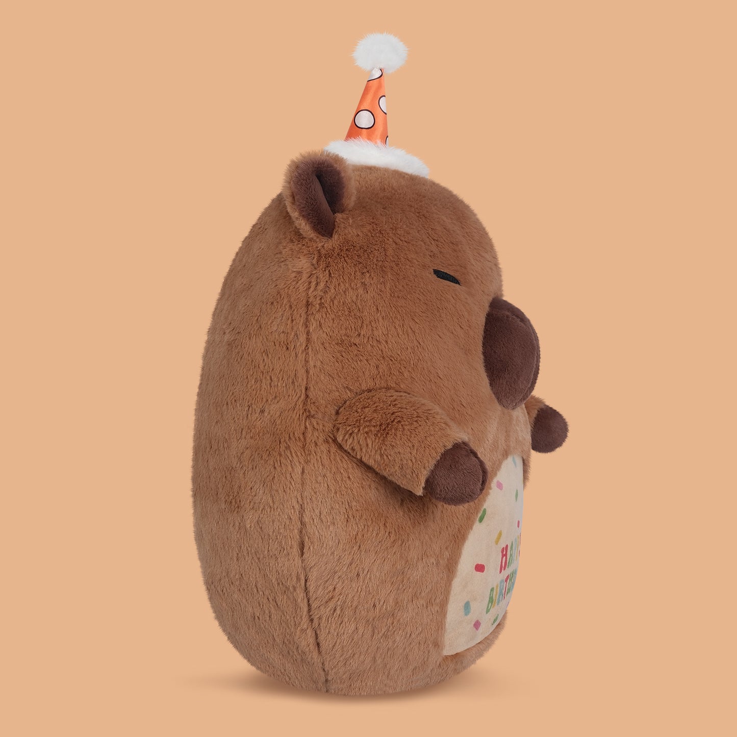 17" Happy Birthday Capybara Plush Pillows, Squish Capybara Stuffed Animals