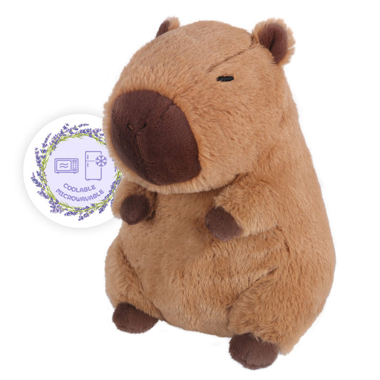 Heatable & Coolable Capybara Plush，Microwavable Stuffed Animal Heating Pad for Cramps and Pain