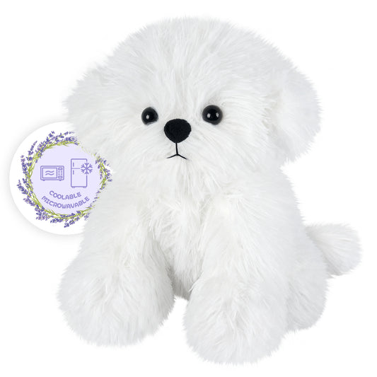 Heatable & Coolable Dog Stuffed Animals, Microwave Heating Pad Stuffed Animal for Cramps & Pain