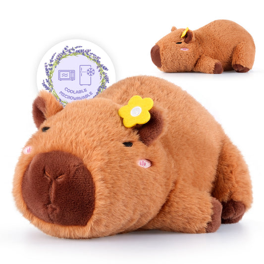 Heatable & Coolable Plushie, Microwave Heating Pad for Period Cramps, Cute Capybara Gifts for Girls & Boys