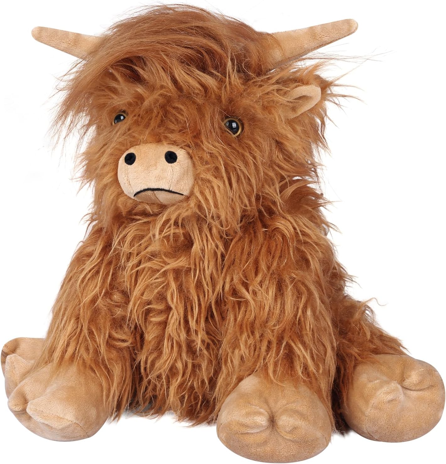 SuzziPals Highland Cow Stuffed Animals, Microwavable Stuffed Animals Heating Pad for Cramps and Pain Relief, Lavender Scented Highland Cow Plush for Stress Relief, Cute Stuffed Cow Gifts Plush Toys