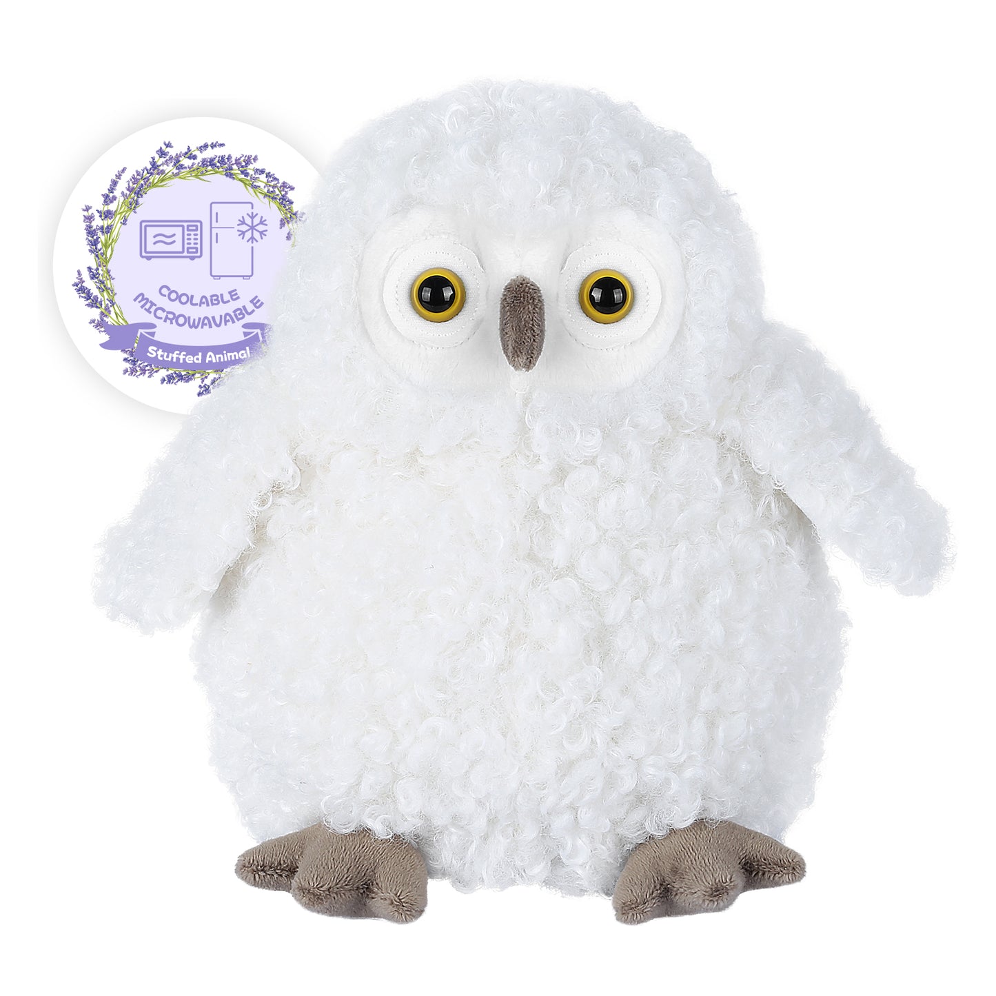 SuzziPals Coolable & Heatable Owl Stuffed Animals，Microwavable Stuffed Animal Heating Pad for Period Cramps