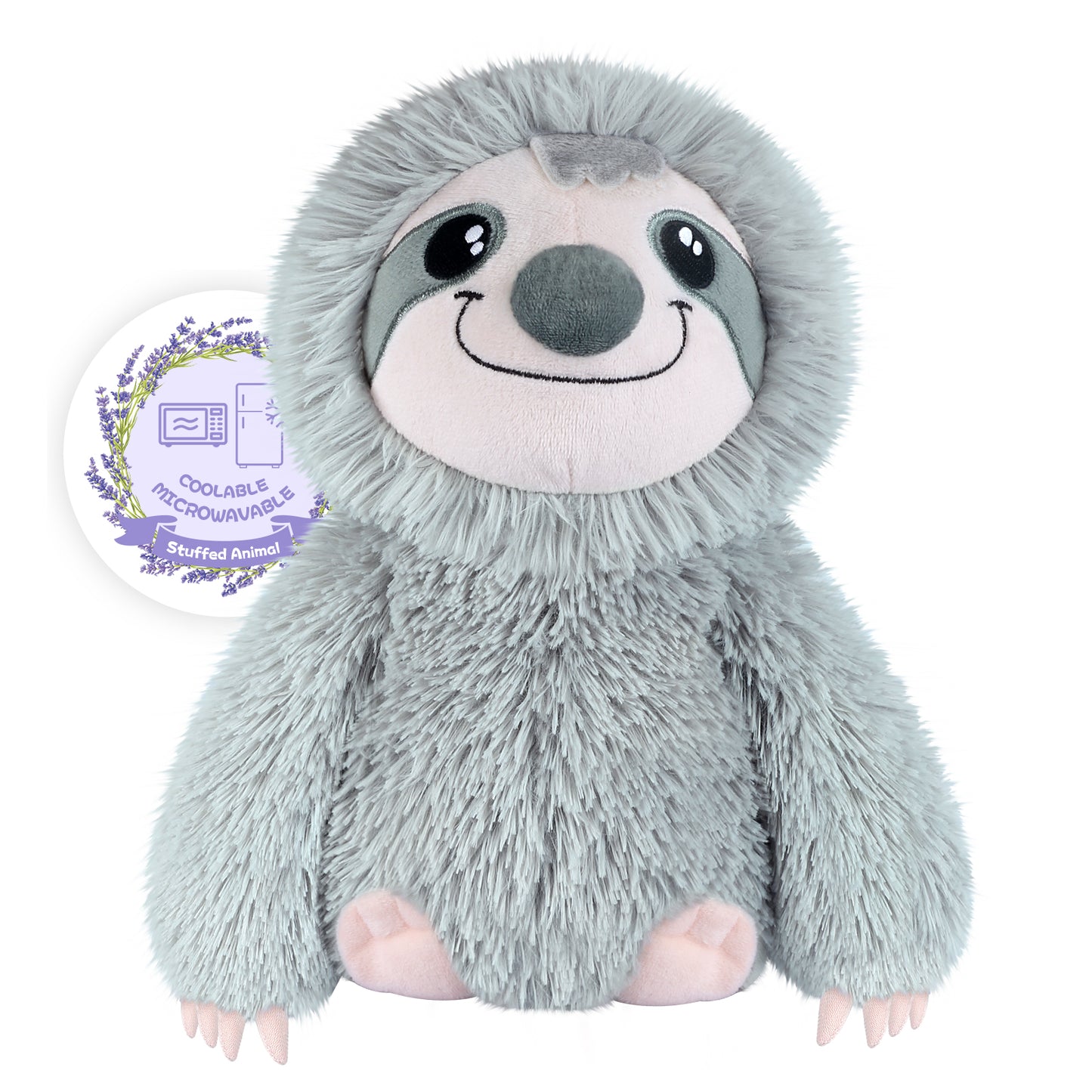 SuzziPals Coolable Heatable Sloth Stuffed Animal, Microwavable Stuffed Animals Heating Pad for Period Cramps