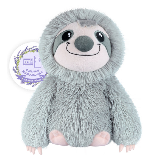 SuzziPals Coolable Heatable Sloth Stuffed Animal, Microwavable Stuffed Animals Heating Pad for Period Cramps