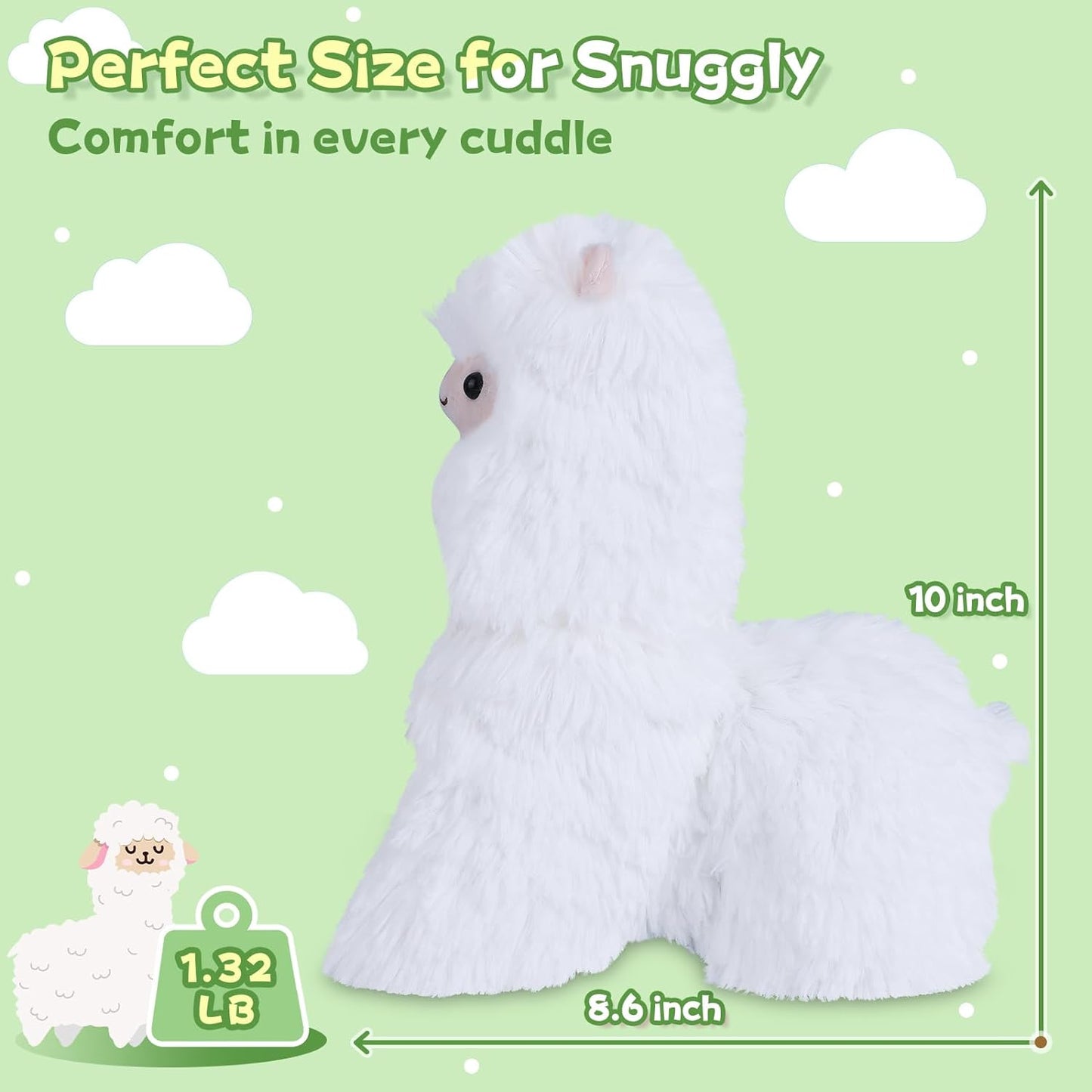 SuzziPals Alpaca Llama Stuffed Animals, Microwavable Stuffed Animals Heating Pads for Cramps, Anxiety & Stress Relief, Cuddly Alpaca Stuffed Animals, Llama Plush Toys for Kids, Plushies Llama Gifts