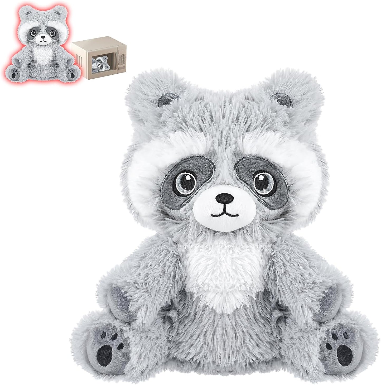 SuzziPals Raccoon Stuffed Animal, Microwavable Stuffed Animals