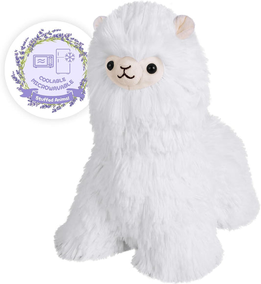 SuzziPals Alpaca Llama Stuffed Animals, Microwavable Stuffed Animals Heating Pads for Cramps, Anxiety & Stress Relief, Cuddly Alpaca Stuffed Animals, Llama Plush Toys for Kids, Plushies Llama Gifts
