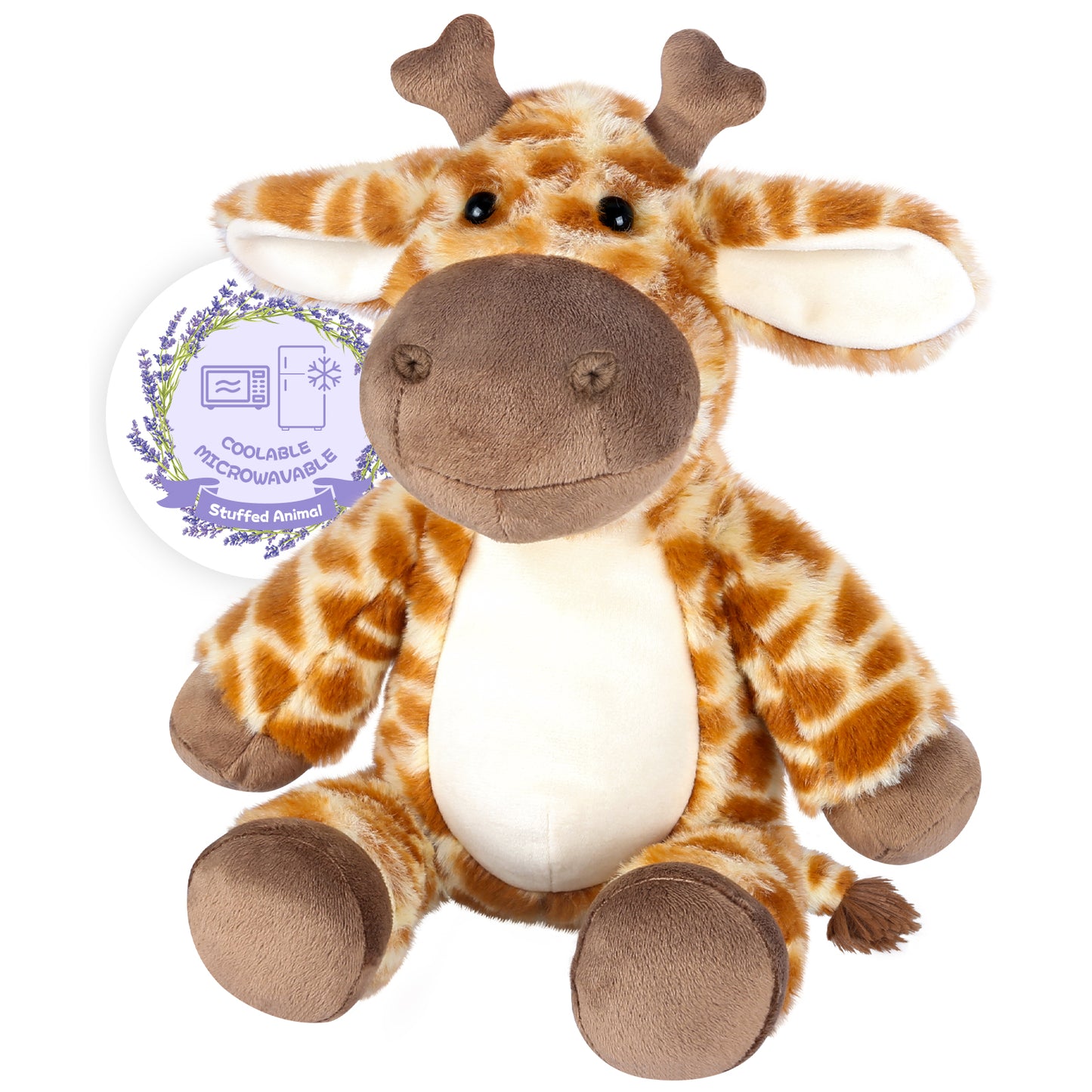 SuzziPals Heatable & Coolable Giraffe Stuffed Animals，Microwavable Stuffed Animal Heating Pads for Cramps & Pain