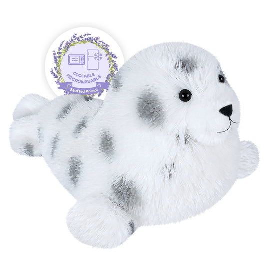 SuzziPals Heatable & Coolable Seal Stuffed Animals，Microwavable Stuffed Animal Heating Pads for Cramps & Pain