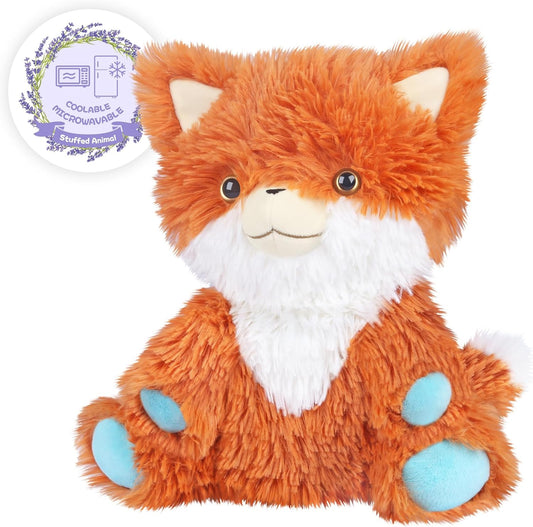 SuzziPals Microwavable Stuffed Animals Fox Plushies, Stuffed Fox Heating Pads for Cramps Pain, Anxiety & Stress Relief, Warming Cuddly Companion Fox Stuffed Animal, Fox Toys Gifts for Kids Adults
