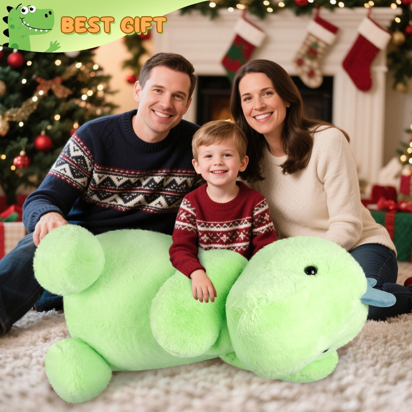SuzziPals Giant T rex Plush Toys 30", Jumbo Soft Dinosaur Stuffed Animals, Giant Stuffed Animal Dinosaur Toys for Stress Relief & Sleep Aid, Huge Cuddly T rex Plushies Gift for Kids Adults
