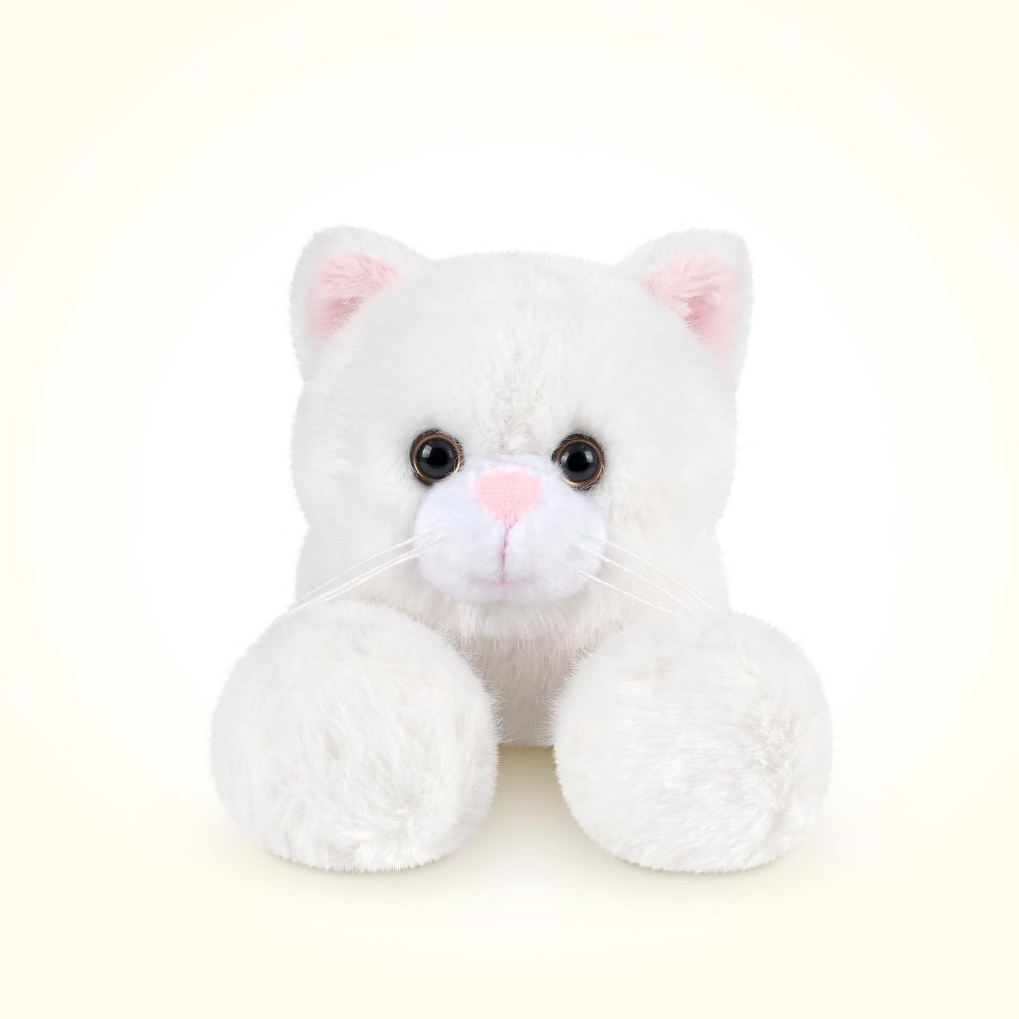 SuzziPals Heatable & Coolable White Cats Stuffed Animals, Microwave Heating Pad Animal for Discomfort, White Cats Plush for Companion, Cat Plushies Lavender Stuffed Animal, Stuffed Cat Toys Gift