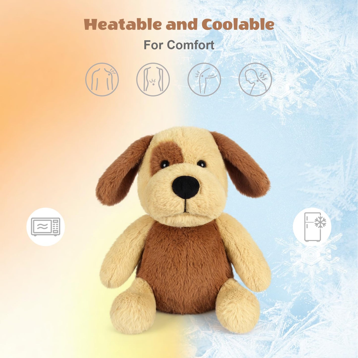 SuzziPals Heatable & Coolable Beagle Dog Stuffed Animals, Heating Pad Microwavable for Soothing & Relaxation, Lavender Scented Stuffed Beagle Plush for Stress Relief, Dog Plushie Gifts for Kids Women