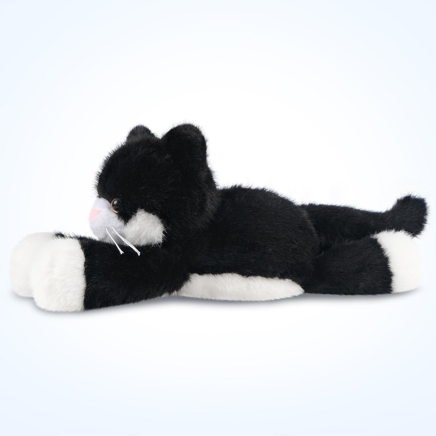 SuzziPals Heatable & Coolable Black and White Cat Stuffed Animal, Microwave Heating Pad Animal for Discomfort, Cat Plush for Companion, Plush Cats Lavender Stuffed Animal, Stuffed Cats Toys Gift
