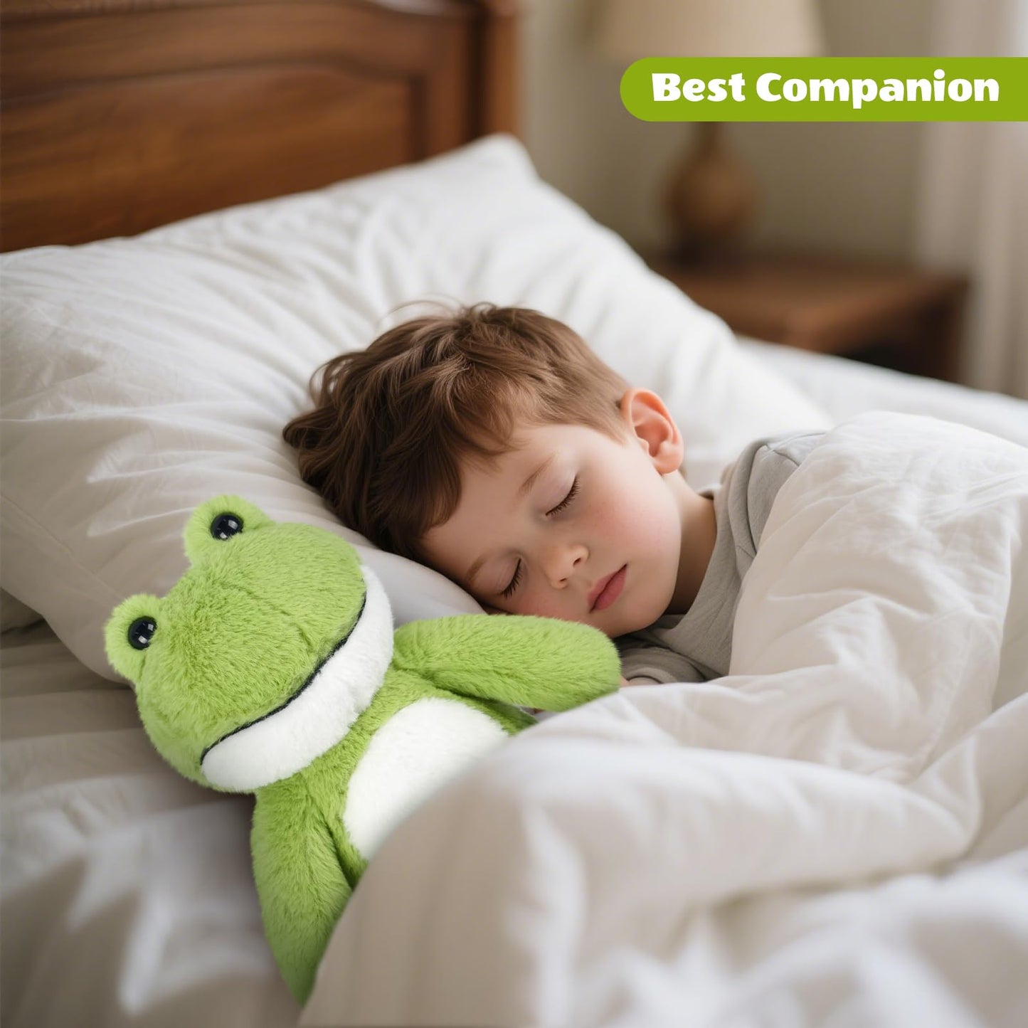 SuzziPals Heatable & Coolable Frog Stuffed Animal, Microwave Heating Pad Plushies for Soothing & Relaxation, Stuffed Frog Plush Toys for Stress Relief, Cute Frogs for Kids & Adults