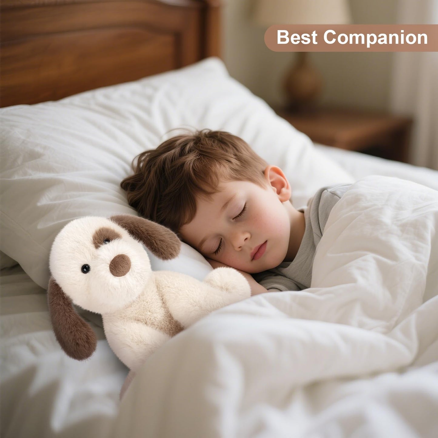 SuzziPals Heatable & Coolable Dog Stuffed Animal, Heating Pad Microwavable for Soothing & Relaxation, Lavender Scented Stuffed Dog Plush for Stress Relief, Puppy Plushie Gifts for Kid & Women