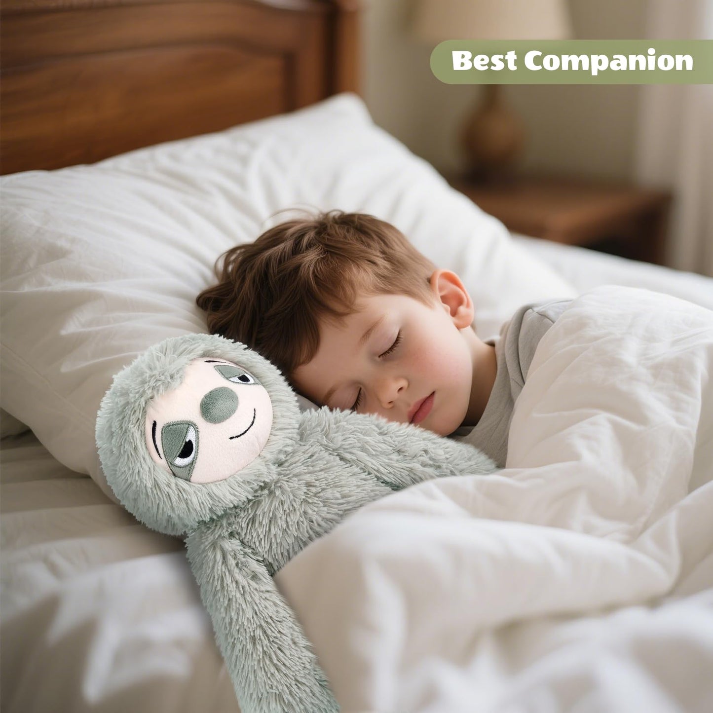 SuzziPals Heatable & Coolable Sloth Stuffed Animals, Cute Microwavable Heating Pad Plushies for Soothing & Relaxation, Sloths Plush Toys, Stuffed Sloth Gifts Decor